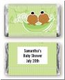 Twins Two Peas in a Pod African American Two Girls - Personalized Baby Shower Mini Candy Bar Wrappers thumbnail