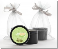 Twins Two Peas in a Pod Asian - Baby Shower Black Candle Tin Favors