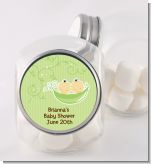 Twins Two Peas in a Pod Asian - Personalized Baby Shower Candy Jar