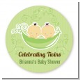 Twins Two Peas in a Pod Asian - Personalized Baby Shower Table Confetti thumbnail