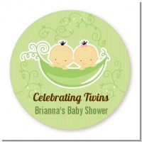 Twins Two Peas in a Pod Asian - Personalized Baby Shower Table Confetti