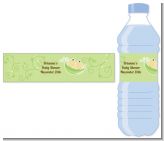 Twins Two Peas in a Pod Asian - Personalized Baby Shower Water Bottle Labels