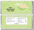 Twins Two Peas in a Pod Caucasian - Personalized Baby Shower Candy Bar Wrappers thumbnail
