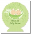 Twins Two Peas in a Pod Caucasian - Personalized Baby Shower Centerpiece Stand thumbnail