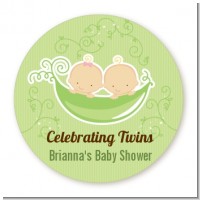 Twins Two Peas in a Pod Caucasian - Personalized Baby Shower Table Confetti