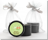 Twins Two Peas in a Pod Hispanic - Baby Shower Black Candle Tin Favors