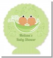 Twins Two Peas in a Pod Hispanic - Personalized Baby Shower Centerpiece Stand thumbnail