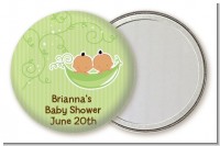 Twins Two Peas in a Pod Hispanic - Personalized Baby Shower Pocket Mirror Favors