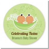 Twins Two Peas in a Pod Hispanic - Personalized Baby Shower Table Confetti