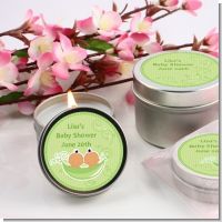 Twins Two Peas in a Pod Hispanic Two Girls - Baby Shower Candle Favors
