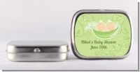 Twins Two Peas in a Pod Caucasian - Personalized Baby Shower Mint Tins