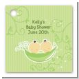 Twins Two Peas in a Pod Asian - Personalized Baby Shower Card Stock Favor Tags thumbnail
