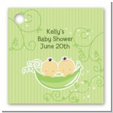 Twins Two Peas in a Pod Asian - Personalized Baby Shower Card Stock Favor Tags