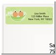 Twins Two Peas in a Pod Hispanic - Baby Shower Return Address Labels thumbnail