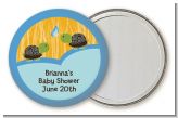Twin Turtle Boys - Personalized Baby Shower Pocket Mirror Favors