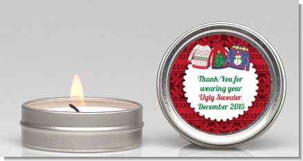 Ugly Sweater - Christmas Candle Favors