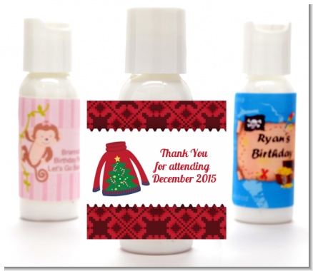 Ugly Sweater - Personalized Christmas Lotion Favors