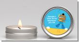 Under the Sea African American Baby Boy Snorkeling - Baby Shower Candle Favors