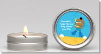 Under the Sea African American Baby Boy Snorkeling - Baby Shower Candle Favors