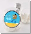 Under the Sea African American Baby Boy Snorkeling - Personalized Baby Shower Candy Jar thumbnail