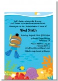 Under the Sea African American Baby Boy Snorkeling - Baby Shower Petite Invitations