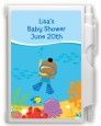 Under the Sea African American Baby Boy Snorkeling - Baby Shower Personalized Notebook Favor thumbnail
