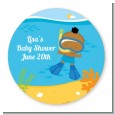 Under the Sea African American Baby Boy Snorkeling - Personalized Baby Shower Table Confetti thumbnail