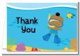 Under the Sea African American Baby Boy Snorkeling - Baby Shower Thank You Cards thumbnail
