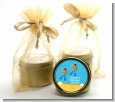 Under the Sea African American Baby Boy Twins Snorkeling - Baby Shower Gold Tin Candle Favors thumbnail