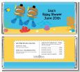 Under the Sea African American Baby Boy Twins Snorkeling - Personalized Baby Shower Candy Bar Wrappers thumbnail