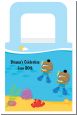 Under the Sea African American Baby Boy Twins Snorkeling - Personalized Baby Shower Favor Boxes thumbnail