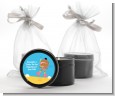 Under the Sea African American Baby Girl Snorkeling - Baby Shower Black Candle Tin Favors thumbnail
