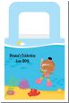 Under the Sea African American Baby Girl Snorkeling - Personalized Baby Shower Favor Boxes thumbnail