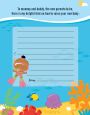 Under the Sea African American Baby Girl Snorkeling - Baby Shower Notes of Advice thumbnail