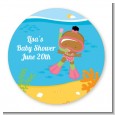 Under the Sea African American Baby Girl Snorkeling - Personalized Baby Shower Table Confetti thumbnail