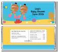 Under the Sea African American Baby Girl Twins Snorkeling - Personalized Baby Shower Candy Bar Wrappers thumbnail