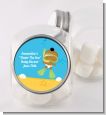 Under the Sea African American Baby Snorkeling - Personalized Baby Shower Candy Jar thumbnail
