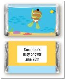 Under the Sea African American Baby Snorkeling - Personalized Baby Shower Mini Candy Bar Wrappers