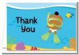 Under the Sea African American Baby Snorkeling - Baby Shower Thank You Cards thumbnail