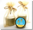 Under the Sea African American Baby Twins Snorkeling - Baby Shower Gold Tin Candle Favors thumbnail