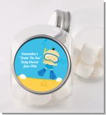 Under the Sea Asian Baby Boy Snorkeling - Personalized Baby Shower Candy Jar