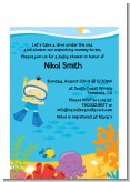 Under the Sea Asian Baby Boy Snorkeling - Baby Shower Petite Invitations