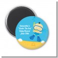 Under the Sea Asian Baby Boy Snorkeling - Personalized Baby Shower Magnet Favors thumbnail