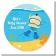 Under the Sea Asian Baby Boy Snorkeling - Personalized Baby Shower Table Confetti thumbnail