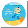 Under the Sea Asian Baby Boy Snorkeling - Personalized Baby Shower Table Confetti thumbnail