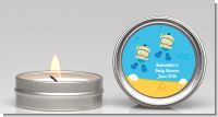 Under the Sea Asian Baby Boy Twins Snorkeling - Baby Shower Candle Favors