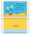 Under the Sea Asian Baby Boy Twins Snorkeling - Personalized Popcorn Wrapper Baby Shower Favors thumbnail