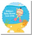 Under the Sea Asian Baby Girl Snorkeling - Personalized Baby Shower Centerpiece Stand thumbnail