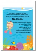 Under the Sea Asian Baby Girl Snorkeling - Baby Shower Petite Invitations