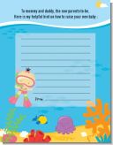 Under the Sea Asian Baby Girl Snorkeling - Baby Shower Notes of Advice